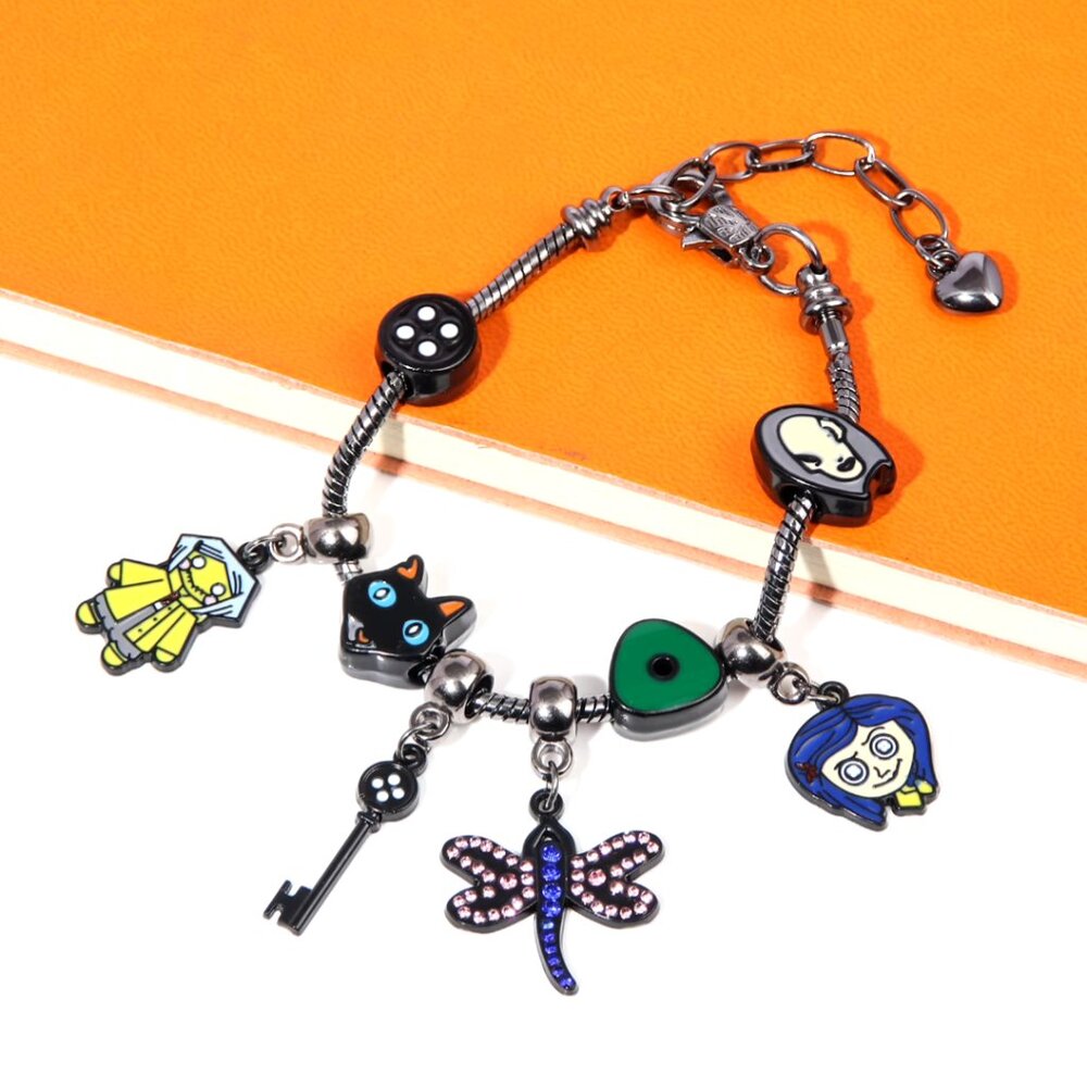 CORALINE The Secret Door Black Metal Bracelet NEW
